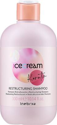 Шампунь для волос кератиновый, Inebrya, Ice Cream, Keratin Restructuring Shampoo, 100 мл, 300 мл, 1000 мл, 1026352, 1026309, 1026310 – купить в Минске в интернет магазине косметики с доставкой - Azarina.by