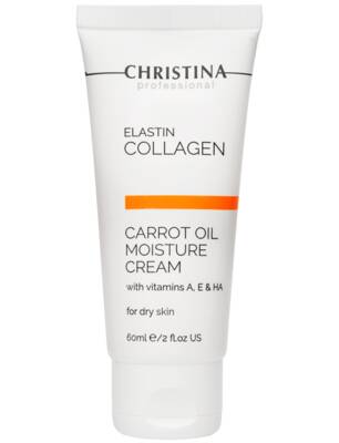 Крем для лица увлажняющий «Эластин, коллаген, морковное масло», Christina, Elastin Collagen, Carrot Oil Moisture Cream with Vitamins A, E & HA for Dry Skin, 60 мл, 250 мл, C-8a, C-9 – купить в Минске | Azarina.by