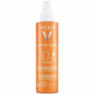 Спрей-флюид для лица и тела солнцезащитный, SPF 30, Vichy, Capital Soleil, SPF 30 Cell Protect, 200 мл, 371045539 – купить в Минске | Azarina.by