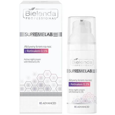 Крем для лица с ретиналем 0,1% ночной, Bielenda Professional, Re-Advanced, SupremeLab, Active Night Cream, 50 мл, 052041 – купить в Минске | Azarina.by