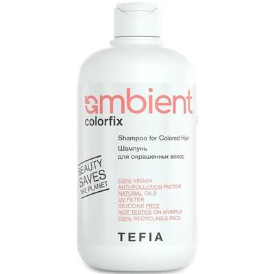 Шампунь для окрашенных волос, Tefia, Ambient, Colorfix, Shampoo for Colored Hair, 250 мл, 950 мл, AMB65102, AMB65096 – купить в Минске | Azarina.by