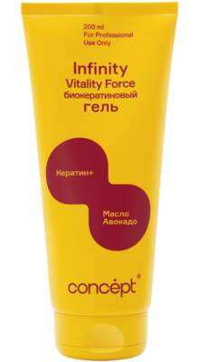 Гель для волос биокератиновый, Concept, Infinity, Vitality Force, Bio-Keratin Gel, 200 мл, 42514 – купить в Минске в интернет магазине косметики с доставкой - Azarina.by