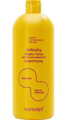 Шампунь для волос восстанавливающий, Concept, Infinity, Vitality Force, Shampoo Keratin+, 1000 мл, 97577 – купить в Минске в интернет магазине косметики с доставкой - Azarina.by