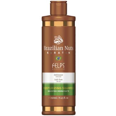 Шампунь для волос увлажняющий бессульфатный, Felps Professional, Brazilian Nuts Keratin, Moisturizing Shampoo, 250 мл, FP0327 – купить в Минске | Azarina.by