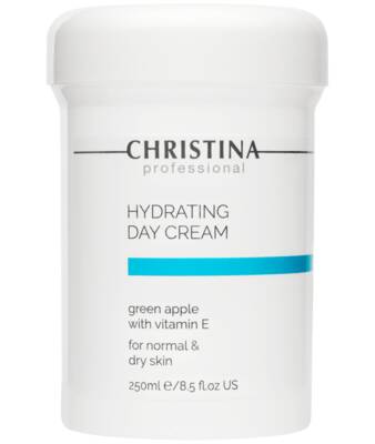 Крем для нормальной и сухой кожи лица увлажняющий Зеленое яблоко, Christina, Hydrating Day Cream, Green Apple + Vitamin E for normal and dry skin, 250 мл, C-5 – купить в Минске | Azarina.by