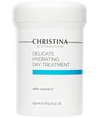 Крем для нормальной и сухой кожи лица деликатный, Christina, Delicate Hydrating Day Treatment, with Vitamin E, 250 мл, C-12 – купить в Минске | Azarina.by