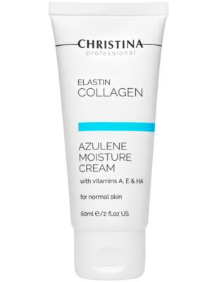 Крем для лица увлажняющий Эластин, коллаген, азулен, Christina, Elastin Collagen, Azulene Moisture Cream with Vitamins A, E & HA for normal skin, 60 мл, 250 мл, C-6a, C-7 – купить в Минске | Azarina.by