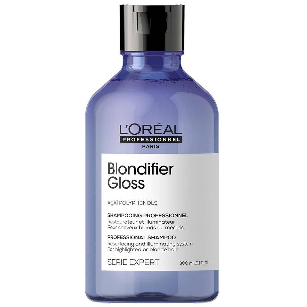 Шампунь для сияния волос, L`Oreal Professionnel, Serie Expert, Blondifier Gloss, Acai Polyphenols, Professional Shampoo, 300 мл, 500 мл, 1500 мл, 391069290, 391069394, (391069556) – купить в Минске | Azarina.by