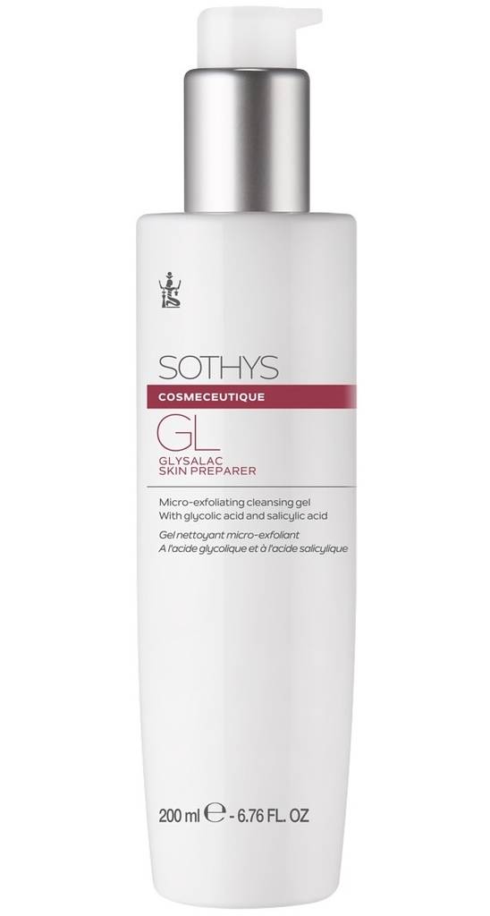 Гель для лица очищающий мультиактивный, Sothys, Cosmeceutique Red Line, GL Glysalac Skin Preparer, 200 мл, 160489 – купить в Минске в интернет магазине косметики с доставкой - Azarina.by