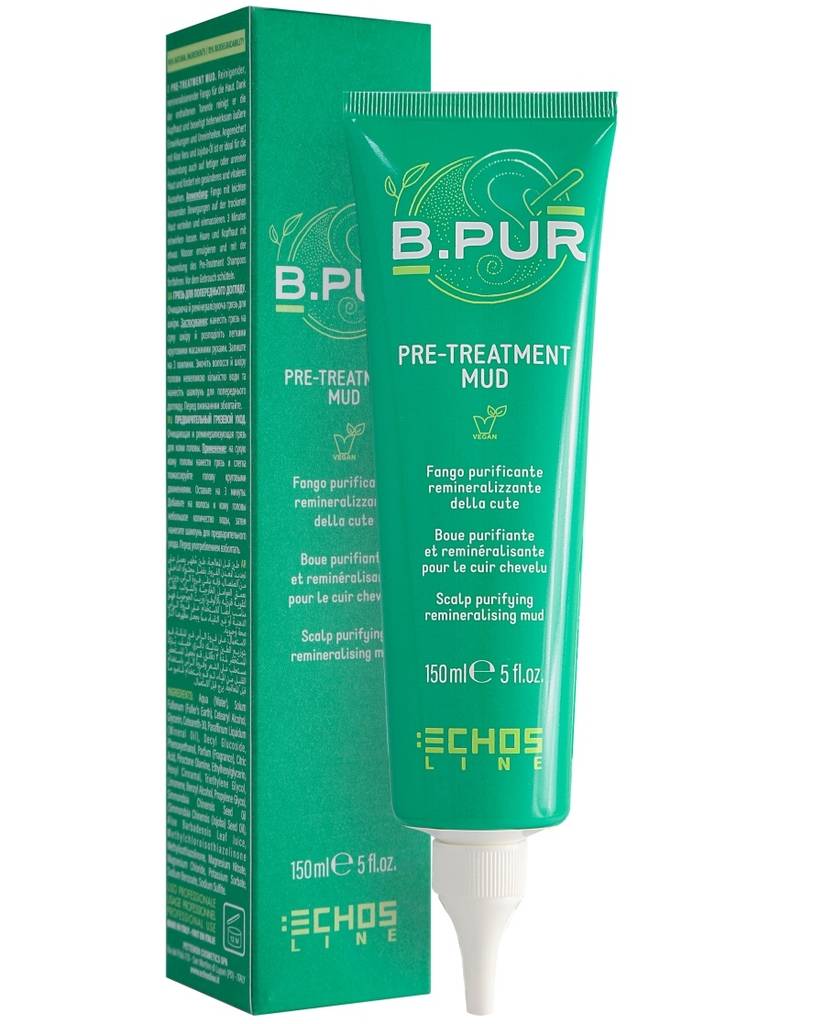 Крем-глина для кожи головы реминерализующая, Echosline, B.Pur, Pre-Treatment Mud, Scalp Purifying Remineralising Mud, 150 мл, 1024100 – купить в Минске | Azarina.by