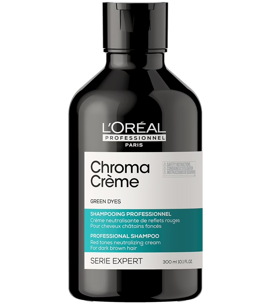 Шампунь-крем с зеленым пигментом, L`Oreal Professionnel, Serie Expert, Chroma Crème, Green Shampoo, 300 мл, 500 мл, 391069495, 391069492 – купить в Минске | Azarina.by