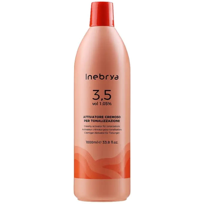 Активатор краски для волос, Inebrya, Creamy Activator for Tonalizations 3.5 vol. (1.05%), 1000 мл, 1021177 – купить в Минске в интернет магазине косметики с доставкой - Azarina.by