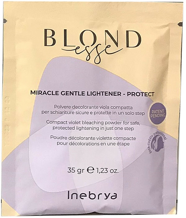 Порошок для волос осветляющий фиолетовый, Inebrya, Blondesse Miracle Gentle Lightener-Protect, 35 г, 1026242 – купить в Минске в интернет магазине косметики с доставкой - Azarina.by