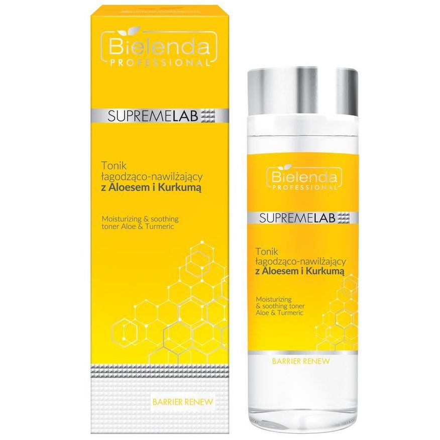 Тоник для лица успокаивающий и увлажняющий, Bielenda Professional, Barrier Renew, SupremeLab, Moisturizing & Soothing Toner Aloe & Turmeric, 200 мл, 39721 – купить в Минске | Azarina.by