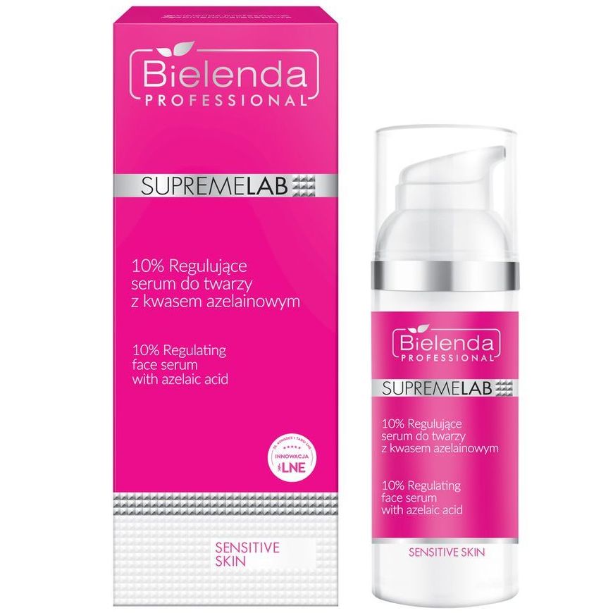 Сыворотка для лица регулирующая, Bielenda Professional, Sensitive Skin, SupremeLab, 10% Regulating Face Serum with Azelaic Acid, 50 мл, 27612 – купить в Минске в интернет магазине косметики с доставкой - Azarina.by