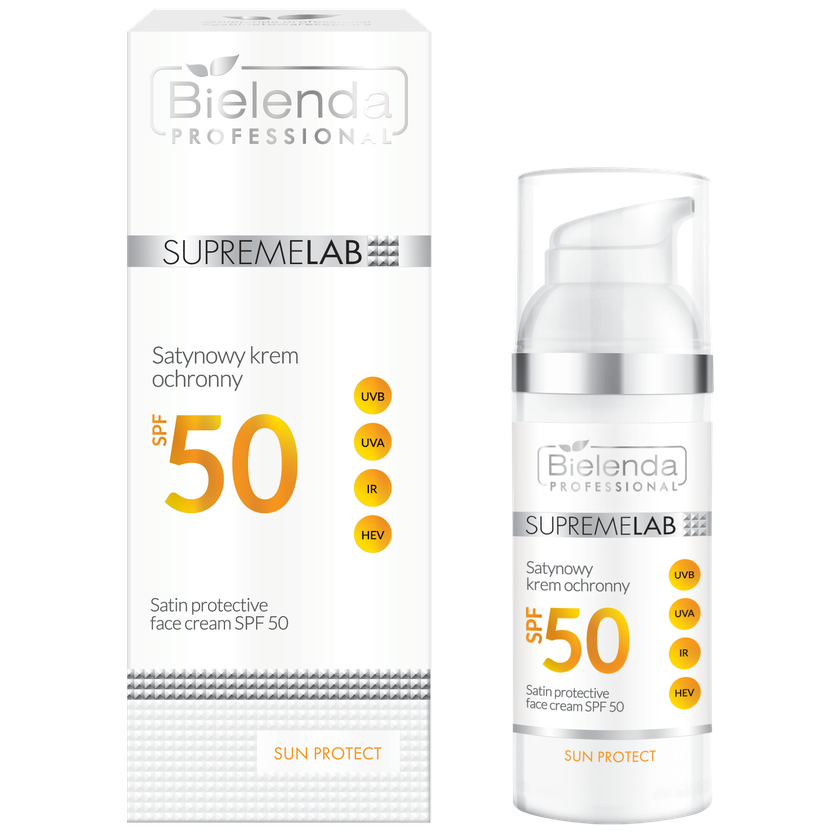 Крем для лица защитный, Bielenda Professional, Sun Protect, SupremeLab, Satin Protective Face Cream, SPF 50, 50 мл, 46712 – купить в Минске в интернет магазине косметики с доставкой - Azarina.by