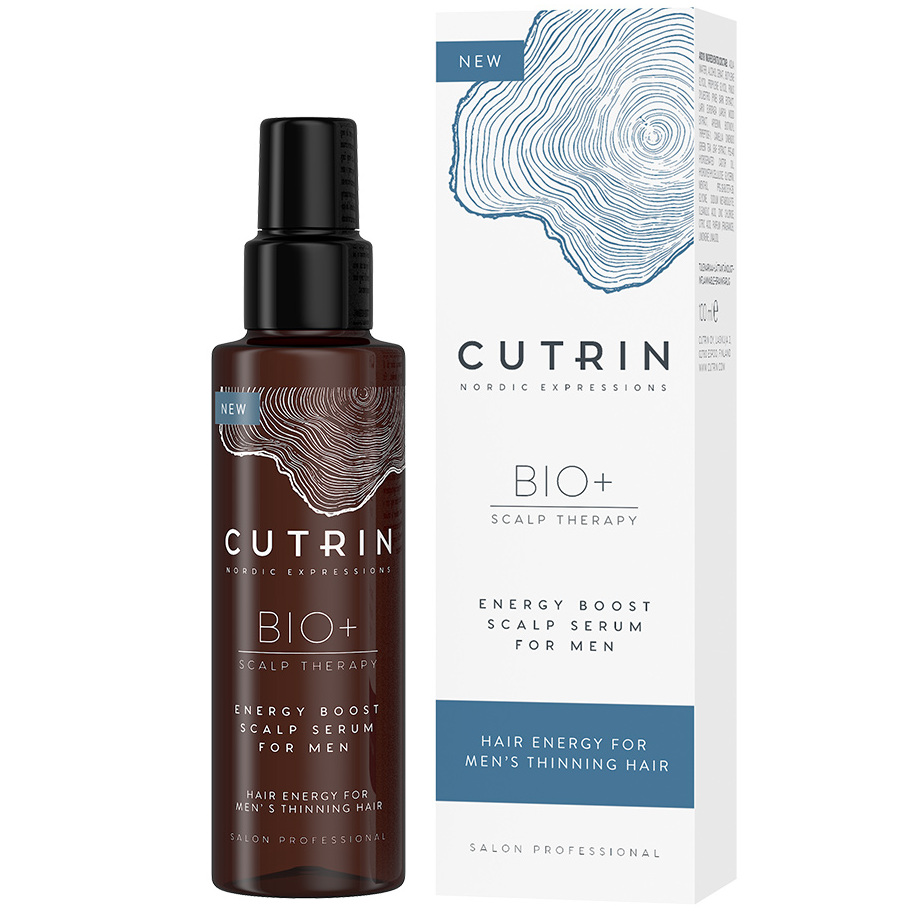 Сыворотка-бустер для волос мужская, Cutrin, Bio+, Energy Boost Scalp Serum For Men, 100 мл, 55008 – купить в Минске | Azarina.by