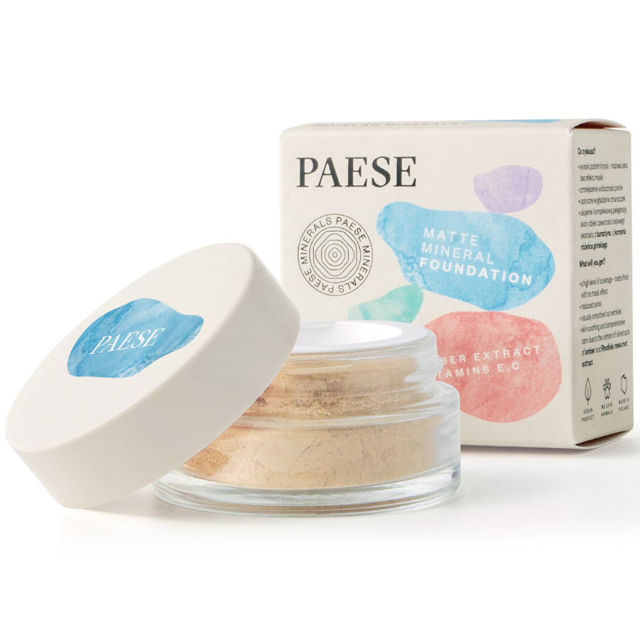 Пудра для лица минеральная матовая, Paese, Minerals, Matte Mineral Foundation, 7 г, 21215-21277 – купить в Минске | Azarina.by