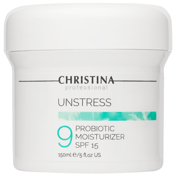 Крем для лица увлажняющий с пробиотиками SPF 15, Christina, Unstress, Probiotic Moisturizer, 150 мл, U9 – купить в Минске | Azarina.by