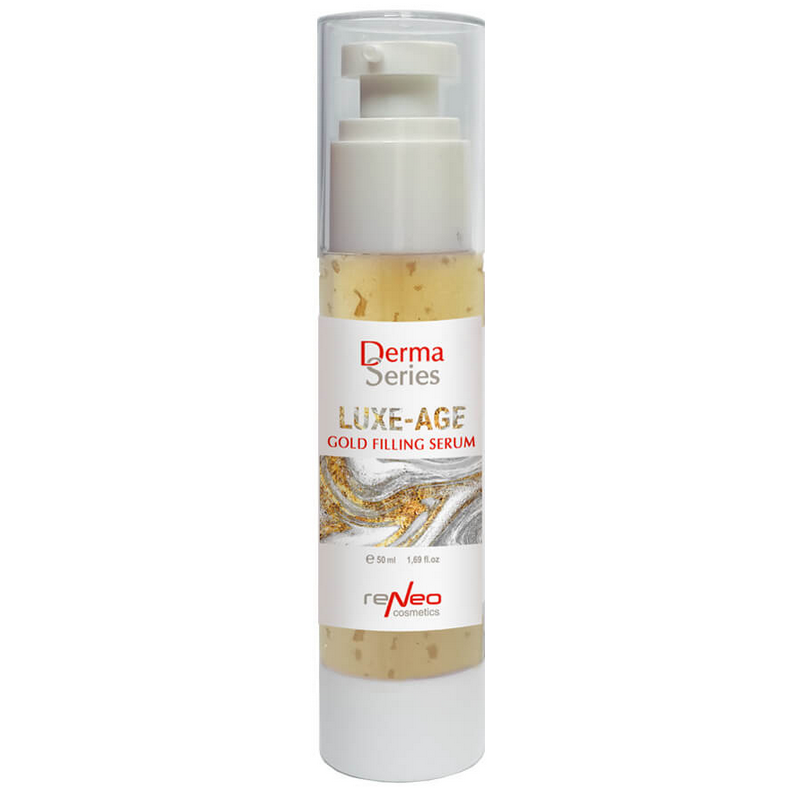 Сыворотка для упругости кожи лица, ReNeo Cosmetics, Derma Series, Luxe-Age Gold Filling Serum, 50 мл, Р105 – купить в Минске | Azarina.by