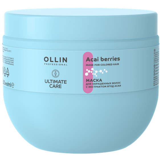 Маска для окрашенных волос, Ollin Professional, Ultimate Care, Acai Berries Mask For Colored Hair, 500 мл, 772376 – купить в Минске в интернет магазине косметики с доставкой - Azarina.by