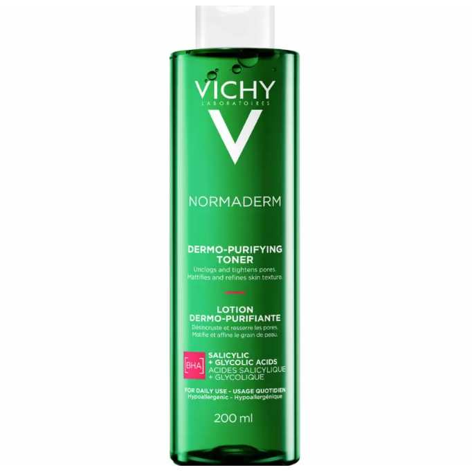 Лосьон для лица сужающий поры, Vichy, Normaderm, Dermo-Purifying Toner, 200 мл, 370351711 – купить в Минске | Azarina.by