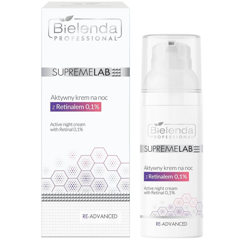 Крем для лица с ретиналем 0,1% ночной, Bielenda Professional, Re-Advanced, SupremeLab, Active Night Cream, 50 мл, 052041 – купить в Минске | Azarina.by