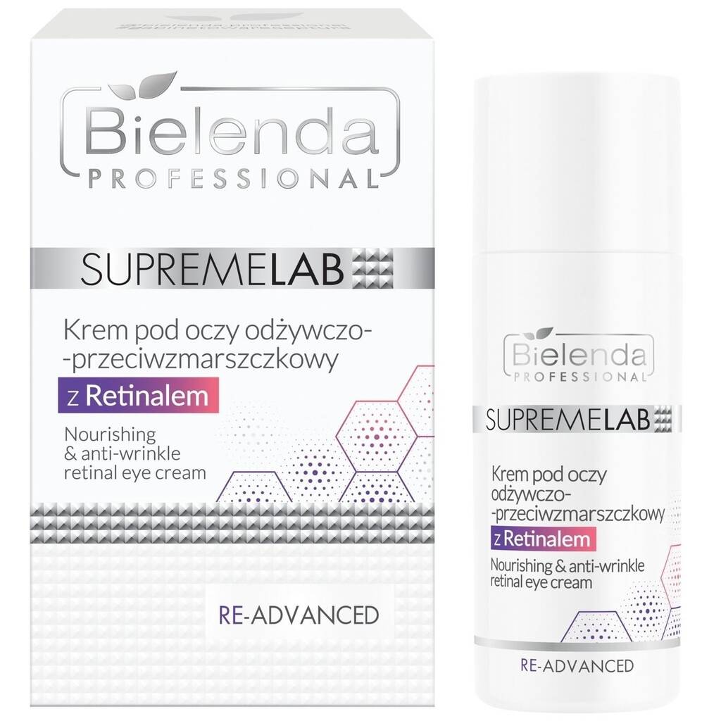 Крем для век с ретиналем питательный, Bielenda Professional, Re-Advanced, SupremeLab, Nourishing and Anti Wrinkle Eye Cream, 15 мл, 052058 – купить в Минске | Azarina.by