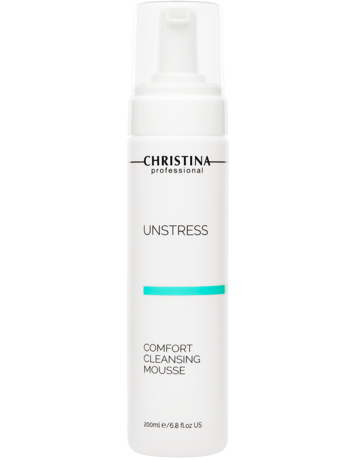 Мусс-комфорт для лица очищающий, Christina, Unstress, Comfort Cleansing Mousse, 200 мл, UCM  – купить в Минске | Azarina.by