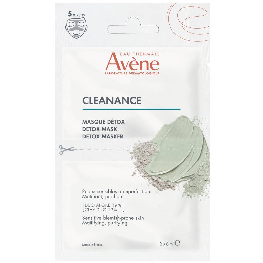 Маска для глубокого очищения жирной кожи лица, Avene, Cleanance, Detox Mask, 2 шт.*6 мл, 50 мл, 178885, 164499 – купить в Минске | Azarina.by