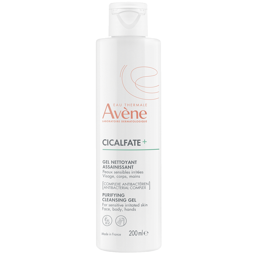 Гель для лица и тела очищающий, Avene, Cicalfate+, Purifying Cleansing Gel, 200 мл, 155564 – купить в Минске | Azarina.by