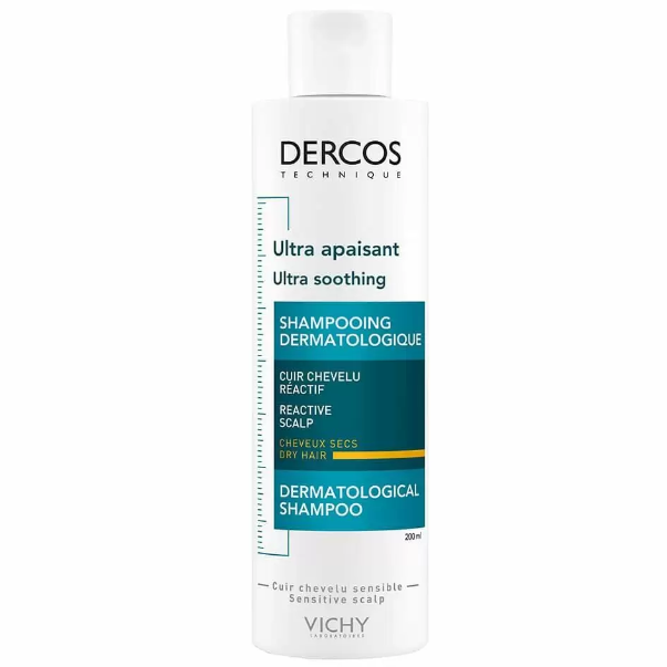 Шампунь для сухих волос успокаивающий бессульфатный, Vichy, Dercos, Ultra Soothing, Dermatological Shampoo Dry Hair, 200 мл, 371060522 – купить в Минске | Azarina.by