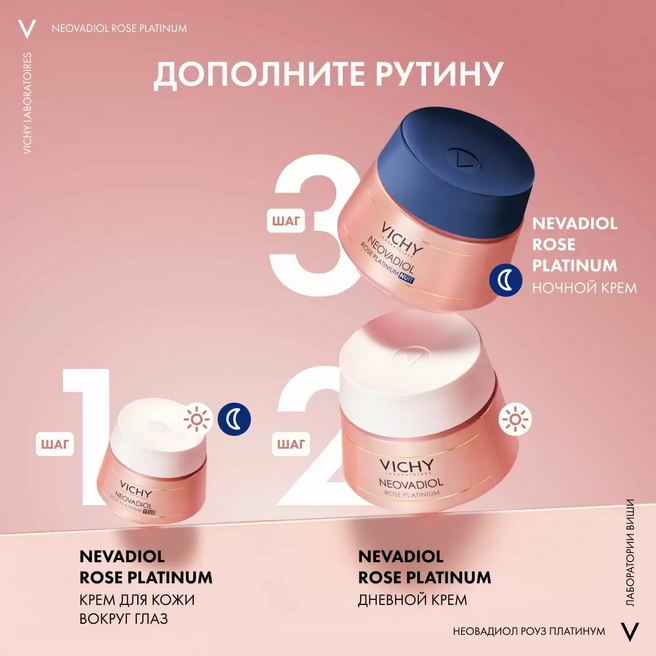 Крем для лица Постменопауза ночной, Vichy, Neovadiol, Rose Platinum Night, 50 мл, 370355144 – купить в Минске | Azarina.by