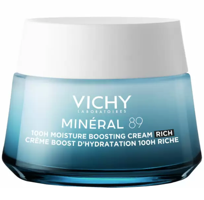 Крем для сухой кожи лица интенсивно увлажняющий, Vichy, Mineral 89, 100H Moisture Boosting Cream Rich, 50 мл, 370355112 – купить в Минске | Azarina.by