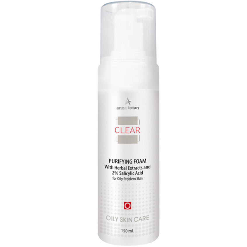 Пенка для лица очищающая с 2% салициловой кислотой, Anna Lotan, Clear, Purifying Foam with Herbal Extracts and Salicylic Acid 2%, 150 мл, 19 – купить в Минске | Azarina.by