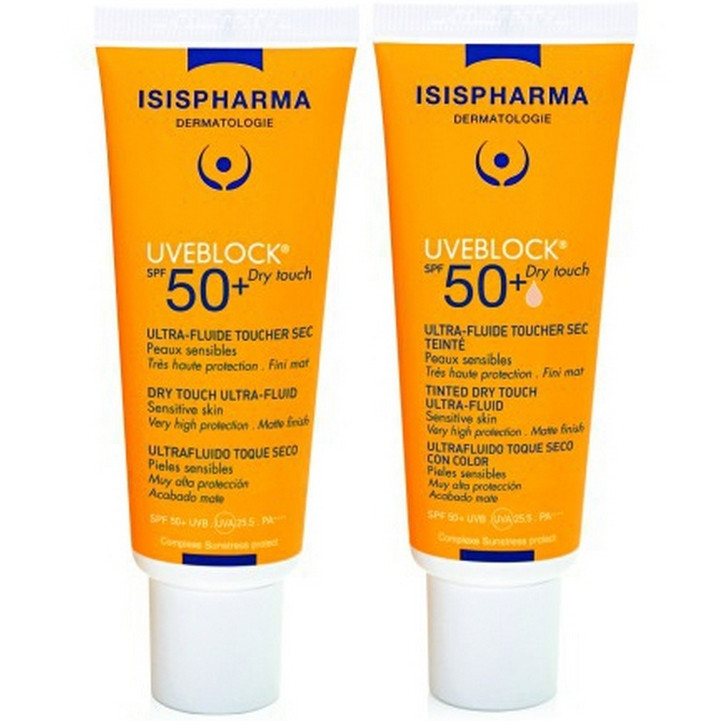 Флюид для жирной кожи лица «Сухое прикосновение», SPF 50+, IsisPharma, Uveblock, SPF 50+ Dry Touch, 40 мл, 3760269770508, 3760269770515 – купить в Минске | Azarina.by