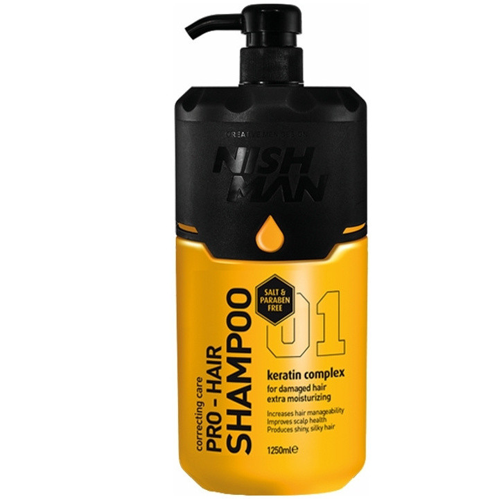 Шампунь для нормальных волос, Nishman, Keratin Complex, Pro-Hair Shampoo, 1250 мл, shampoo1250 – купить в Минске в интернет магазине косметики с доставкой - Azarina.by