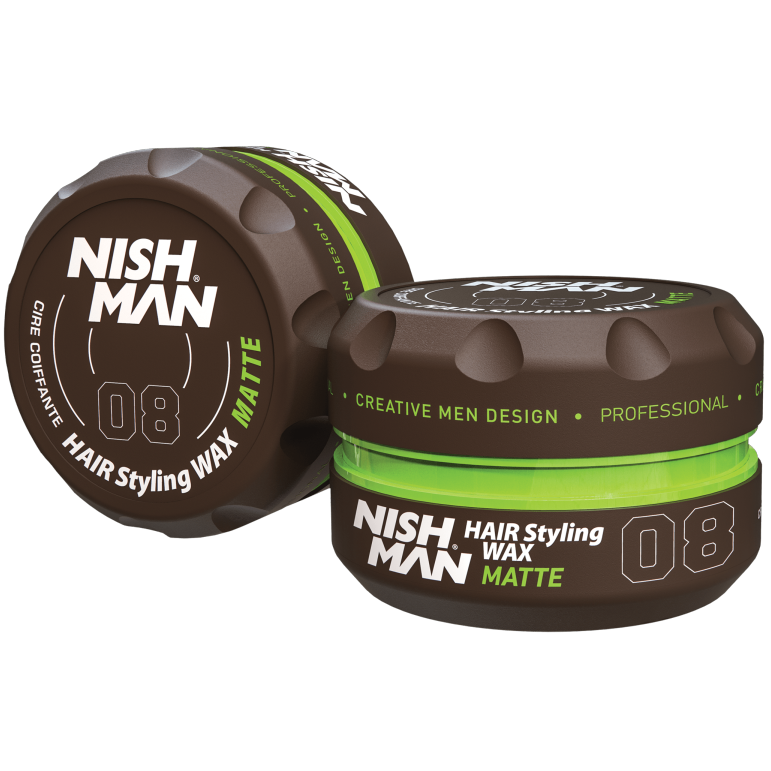 Воск для укладки волос матовый сильной фиксации, Nishman, Hair Styling Wax, 08 Matte, 30 мл, 100 мл, 150 мл, 0830, 08100, 08150 – купить в Минске в интернет магазине косметики с доставкой - Azarina.by