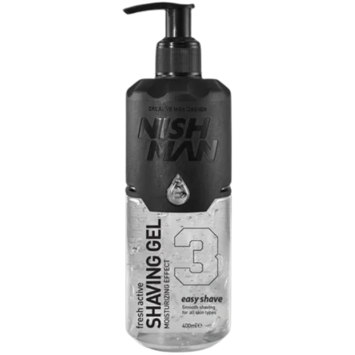 Гель для бритья, Nishman, Fresh Active, Shaving Gel, 3-4 Easy Shave, 400 мл, 1000 мл, gel03, gel04 – купить в Минске в интернет магазине косметики с доставкой - Azarina.by