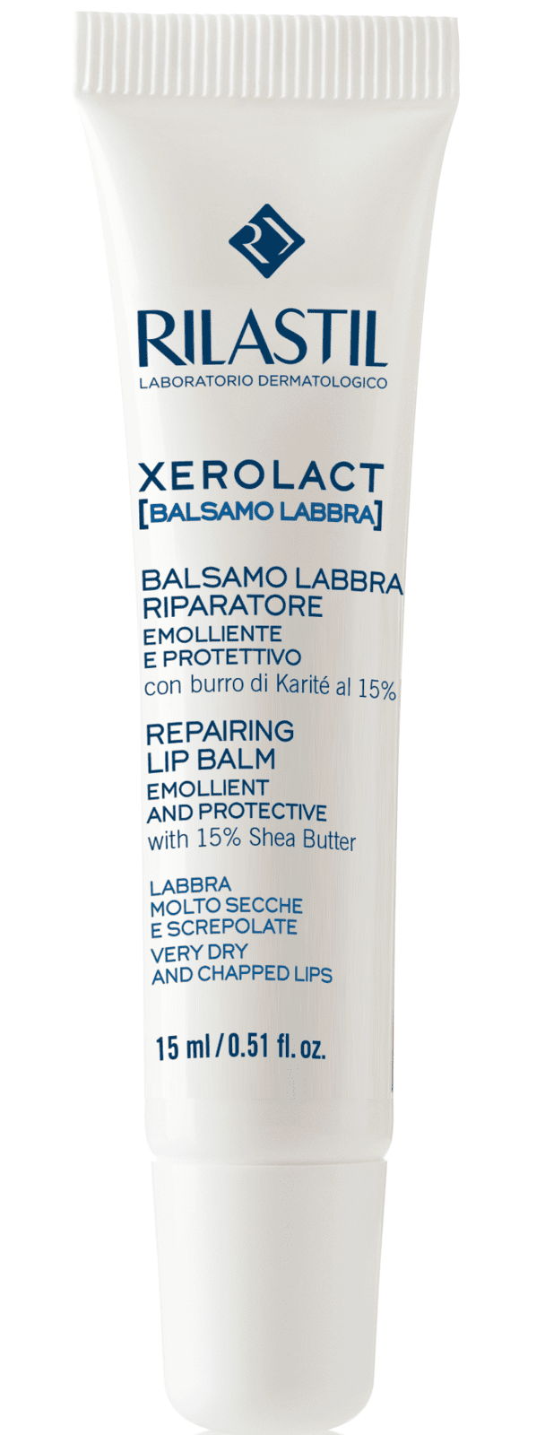 Бальзам для очень сухих губ восстанавливающий, Rilastil, Xerolact, Repairing Lip Balm, 15 мл, 151976 – купить в Минске в интернет магазине косметики с доставкой - Azarina.by