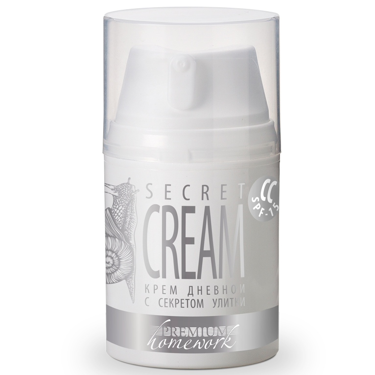 Крем для лица дневной с секретом улитки "Secret Cream", SPF 15, Premium, Homework, 50 мл, ГП040125 – купить в Минске | Azarina.by