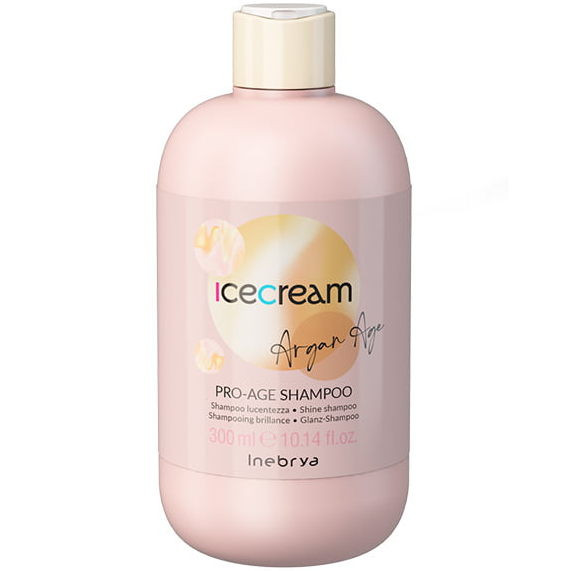 Шампунь для волос аргановый, Inebrya, Ice Cream, Argan-age, Pro-age Shampoo, 300 мл, 1000 мл, 1026329, 1026330 – купить в Минске в интернет магазине косметики с доставкой - Azarina.by