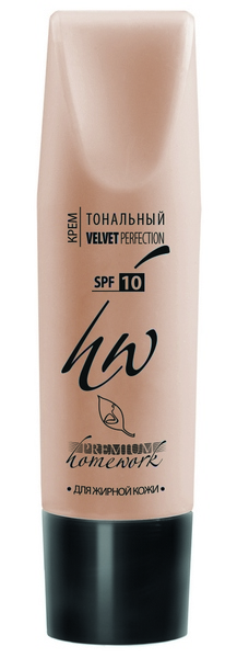 Крем для лица тональный матирующий "Velvet Perfection", SPF 10, Premium, Homework, 30 мл, ГП040061-ГП040064 – купить в Минске | Azarina.by